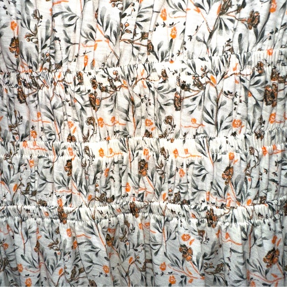 Nation Ltd NWT Fabia Shirred Floral Bohemian Cotton Midi Dress Size L - Picture 7 of 10